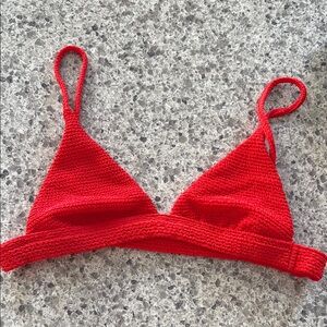 Red Knit Pacsun Swim Top
